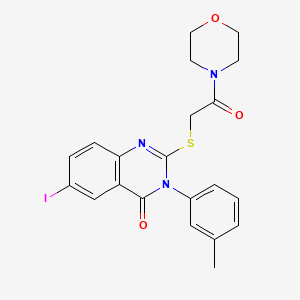 6-iodo-3-(3-methylphenyl)-2-{[2-(4-morpholinyl)-2-oxoethyl]thio}-4(3H)-quinazolinone