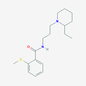 molecular formula C18H28N2OS B4752115 N-[3-(2-ethyl-1-piperidinyl)propyl]-2-(methylthio)benzamide 