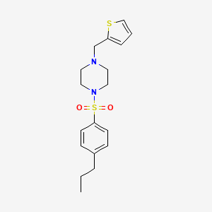 molecular formula C18H24N2O2S2 B4752133 1-[(4-propylphenyl)sulfonyl]-4-(2-thienylmethyl)piperazine 