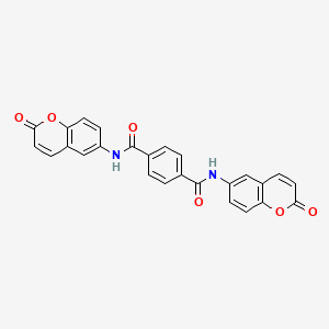 molecular formula C26H16N2O6 B4752146 N,N'-bis(2-oxo-2H-chromen-6-yl)terephthalamide 