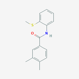 molecular formula C16H17NOS B4752193 3,4-dimethyl-N-[2-(methylthio)phenyl]benzamide 