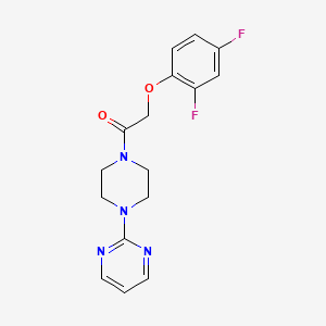 molecular formula C16H16F2N4O2 B4752200 2-{4-[(2,4-difluorophenoxy)acetyl]-1-piperazinyl}pyrimidine 