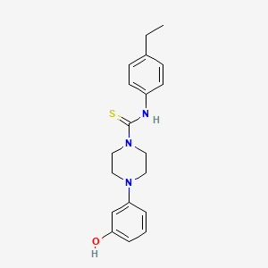 molecular formula C19H23N3OS B4752210 N-(4-ethylphenyl)-4-(3-hydroxyphenyl)-1-piperazinecarbothioamide 