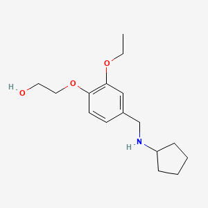 molecular formula C16H25NO3 B4752256 2-{4-[(cyclopentylamino)methyl]-2-ethoxyphenoxy}ethanol 