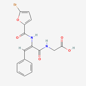 molecular formula C16H13BrN2O5 B4752328 N-{2-[(5-bromo-2-furoyl)amino]-3-phenylacryloyl}glycine 