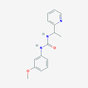 molecular formula C15H17N3O2 B4752344 N-(3-methoxyphenyl)-N'-[1-(2-pyridinyl)ethyl]urea 