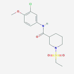 molecular formula C15H21ClN2O4S B4752350 N-(3-chloro-4-methoxyphenyl)-1-(ethylsulfonyl)-3-piperidinecarboxamide 