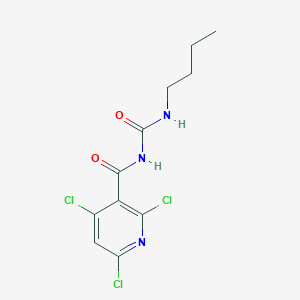 molecular formula C11H12Cl3N3O2 B4752371 N-[(butylamino)carbonyl]-2,4,6-trichloronicotinamide 