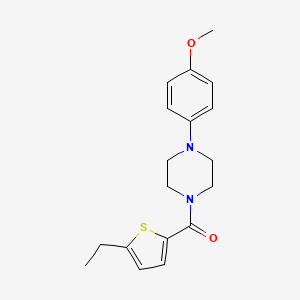molecular formula C18H22N2O2S B4752410 1-[(5-ethyl-2-thienyl)carbonyl]-4-(4-methoxyphenyl)piperazine 