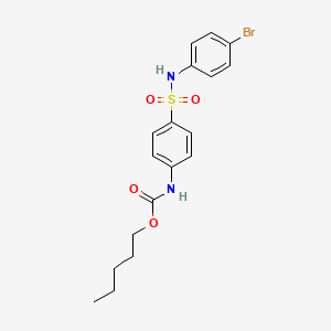 molecular formula C18H21BrN2O4S B4752433 pentyl (4-{[(4-bromophenyl)amino]sulfonyl}phenyl)carbamate 