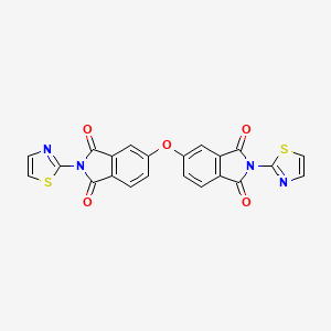 molecular formula C22H10N4O5S2 B4752444 5,5'-oxybis[2-(1,3-thiazol-2-yl)-1H-isoindole-1,3(2H)-dione] 