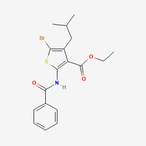 molecular formula C18H20BrNO3S B4752474 ethyl 2-(benzoylamino)-5-bromo-4-isobutyl-3-thiophenecarboxylate 