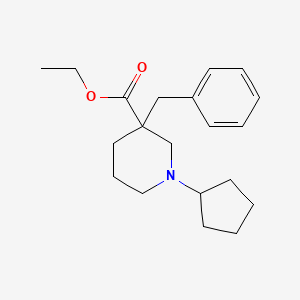 ethyl 3-benzyl-1-cyclopentyl-3-piperidinecarboxylate