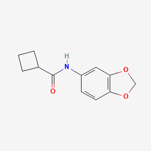 molecular formula C12H13NO3 B4752513 N-1,3-benzodioxol-5-ylcyclobutanecarboxamide 