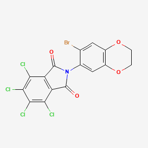 molecular formula C16H6BrCl4NO4 B4752548 2-(7-bromo-2,3-dihydro-1,4-benzodioxin-6-yl)-4,5,6,7-tetrachloro-1H-isoindole-1,3(2H)-dione 