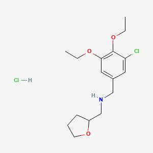 molecular formula C16H25Cl2NO3 B4752562 (3-chloro-4,5-diethoxybenzyl)(tetrahydro-2-furanylmethyl)amine hydrochloride 