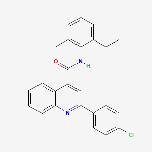 molecular formula C25H21ClN2O B4752577 2-(4-chlorophenyl)-N-(2-ethyl-6-methylphenyl)-4-quinolinecarboxamide 