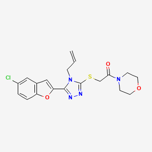 molecular formula C19H19ClN4O3S B4752595 4-({[4-allyl-5-(5-chloro-1-benzofuran-2-yl)-4H-1,2,4-triazol-3-yl]thio}acetyl)morpholine 