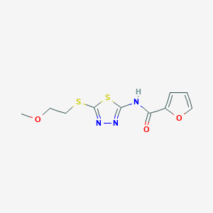 N-{5-[(2-methoxyethyl)thio]-1,3,4-thiadiazol-2-yl}-2-furamide