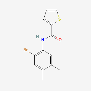 molecular formula C13H12BrNOS B4752634 N-(2-bromo-4,5-dimethylphenyl)-2-thiophenecarboxamide 