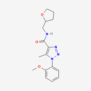 molecular formula C16H20N4O3 B4752724 1-(2-methoxyphenyl)-5-methyl-N-(tetrahydro-2-furanylmethyl)-1H-1,2,3-triazole-4-carboxamide 