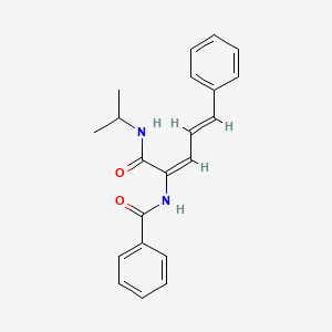 molecular formula C21H22N2O2 B4752741 N-{1-[(isopropylamino)carbonyl]-4-phenyl-1,3-butadien-1-yl}benzamide 