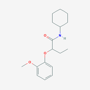 molecular formula C17H25NO3 B4752751 N-cyclohexyl-2-(2-methoxyphenoxy)butanamide 