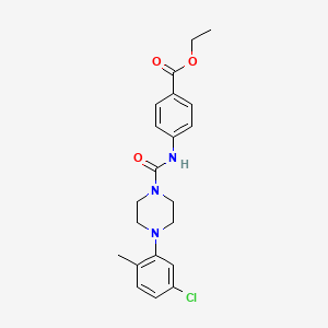 ethyl 4-({[4-(5-chloro-2-methylphenyl)-1-piperazinyl]carbonyl}amino)benzoate