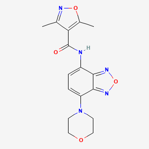 molecular formula C16H17N5O4 B4752772 3,5-dimethyl-N-[7-(4-morpholinyl)-2,1,3-benzoxadiazol-4-yl]-4-isoxazolecarboxamide 