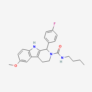 molecular formula C23H26FN3O2 B4752777 N-butyl-1-(4-fluorophenyl)-6-methoxy-1,3,4,9-tetrahydro-2H-beta-carboline-2-carboxamide 