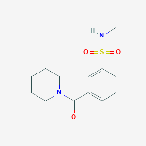 molecular formula C14H20N2O3S B4752781 N,4-dimethyl-3-(1-piperidinylcarbonyl)benzenesulfonamide 