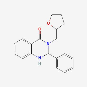 molecular formula C19H20N2O2 B4752786 2-phenyl-3-(tetrahydro-2-furanylmethyl)-2,3-dihydro-4(1H)-quinazolinone 