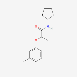 molecular formula C16H23NO2 B4752912 N-cyclopentyl-2-(3,4-dimethylphenoxy)propanamide 