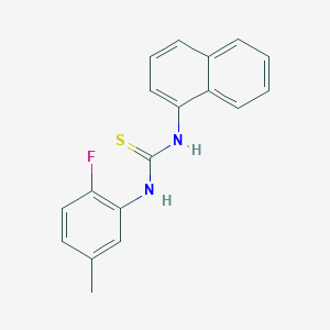 molecular formula C18H15FN2S B4752933 N-(2-fluoro-5-methylphenyl)-N'-1-naphthylthiourea 
