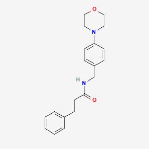molecular formula C20H24N2O2 B4752946 N-[4-(4-morpholinyl)benzyl]-3-phenylpropanamide 