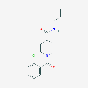 molecular formula C16H21ClN2O2 B4752963 1-(2-chlorobenzoyl)-N-propyl-4-piperidinecarboxamide 