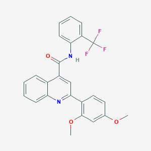 molecular formula C25H19F3N2O3 B4753038 2-(2,4-dimethoxyphenyl)-N-[2-(trifluoromethyl)phenyl]-4-quinolinecarboxamide 