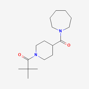 1-{[1-(2,2-dimethylpropanoyl)-4-piperidinyl]carbonyl}azepane