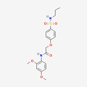 N-(2,4-dimethoxyphenyl)-2-{4-[(propylamino)sulfonyl]phenoxy}acetamide