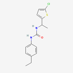 molecular formula C15H17ClN2OS B4753118 N-[1-(5-chloro-2-thienyl)ethyl]-N'-(4-ethylphenyl)urea 