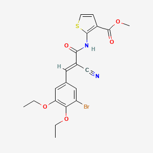 molecular formula C20H19BrN2O5S B4753138 methyl 2-{[3-(3-bromo-4,5-diethoxyphenyl)-2-cyanoacryloyl]amino}-3-thiophenecarboxylate 