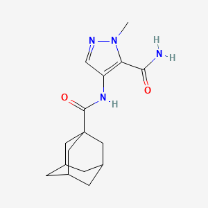 molecular formula C16H22N4O2 B4753159 4-[(1-adamantylcarbonyl)amino]-1-methyl-1H-pyrazole-5-carboxamide 