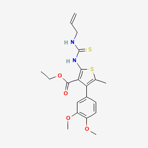 molecular formula C20H24N2O4S2 B4753185 ethyl 2-{[(allylamino)carbonothioyl]amino}-4-(3,4-dimethoxyphenyl)-5-methyl-3-thiophenecarboxylate 