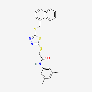 N-(3,5-dimethylphenyl)-2-({5-[(1-naphthylmethyl)thio]-1,3,4-thiadiazol-2-yl}thio)acetamide
