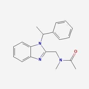 molecular formula C19H21N3O B4753221 N-methyl-N-{[1-(1-phenylethyl)-1H-benzimidazol-2-yl]methyl}acetamide 