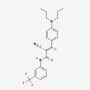molecular formula C23H24F3N3O B4753242 2-cyano-3-[4-(dipropylamino)phenyl]-N-[3-(trifluoromethyl)phenyl]acrylamide 