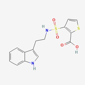 molecular formula C15H14N2O4S2 B4753303 3-({[2-(1H-indol-3-yl)ethyl]amino}sulfonyl)-2-thiophenecarboxylic acid 