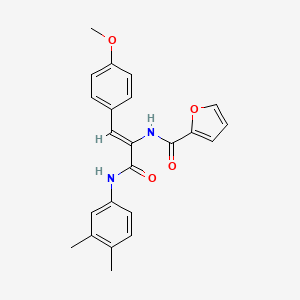 molecular formula C23H22N2O4 B4753368 N-[1-{[(3,4-dimethylphenyl)amino]carbonyl}-2-(4-methoxyphenyl)vinyl]-2-furamide 