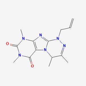 molecular formula C14H18N6O2 B4753387 1-allyl-3,4,7,9-tetramethyl-1,4-dihydro[1,2,4]triazino[3,4-f]purine-6,8(7H,9H)-dione 