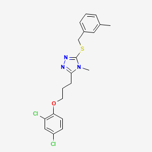 molecular formula C20H21Cl2N3OS B4753440 3-[3-(2,4-dichlorophenoxy)propyl]-4-methyl-5-[(3-methylbenzyl)thio]-4H-1,2,4-triazole 